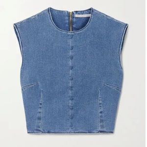 Emilia Wickstead denim crop top.